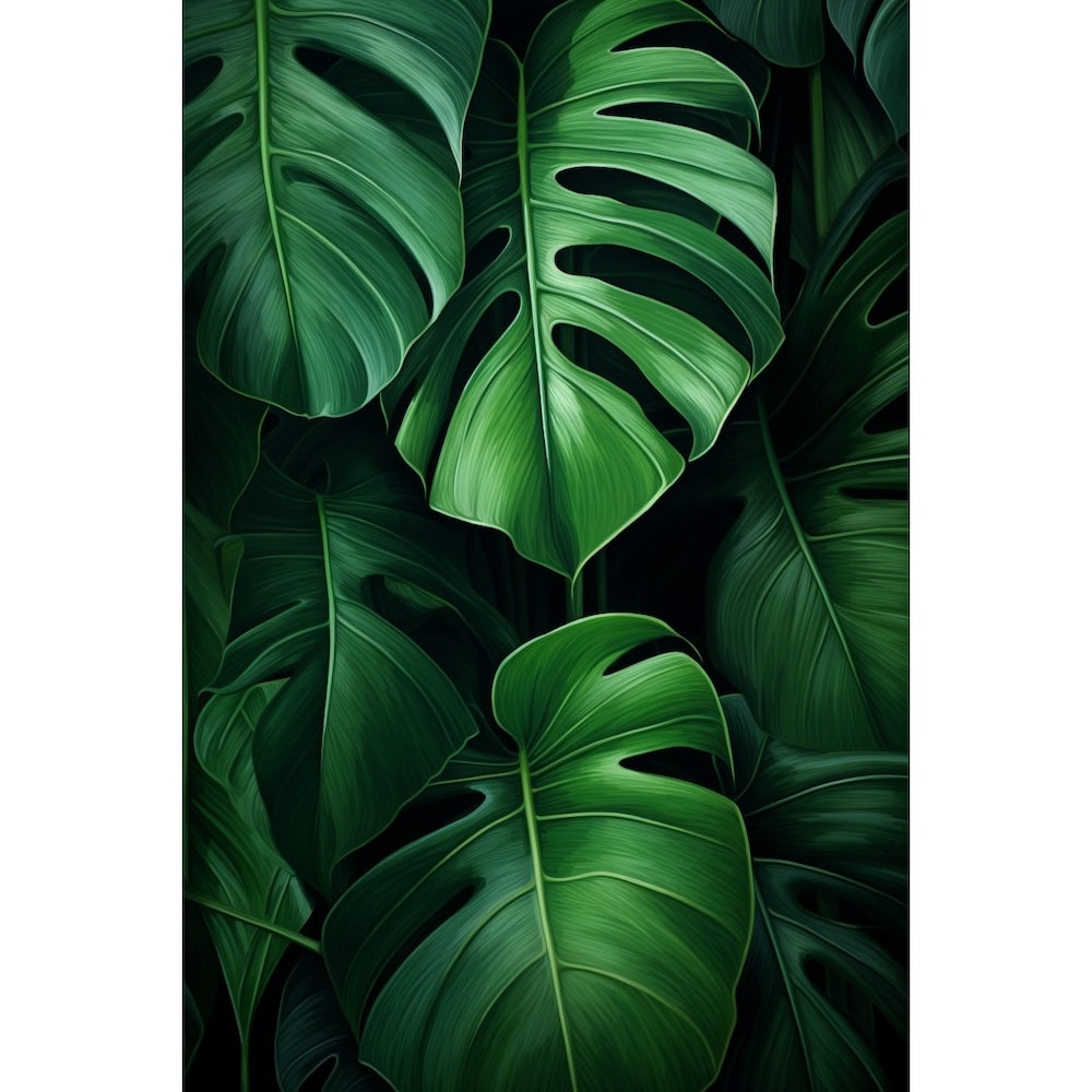 Tableau Feuilles Exotiques, art mural décoration nature