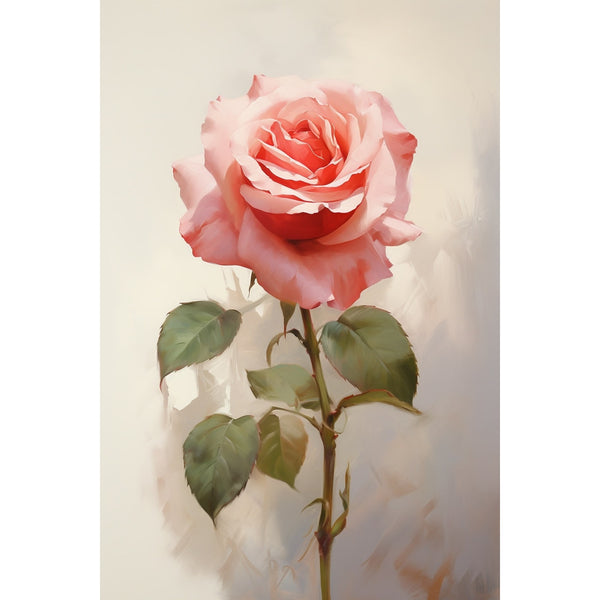 Tableau Fleur Rose Pale, art mural décoration nature