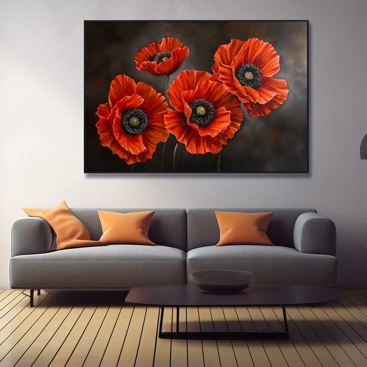 Fleurs De Coquelicots En Peinture