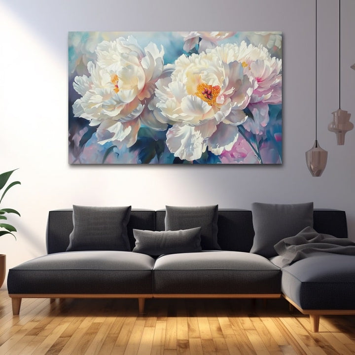 Fleurs De Pivoine En Peinture
