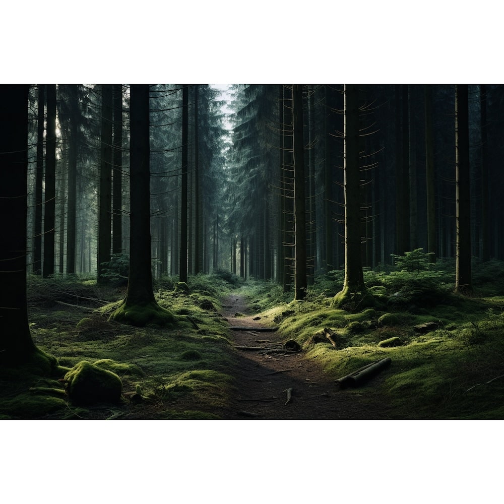 Tableau Forêt Sombre, art mural décoration nature