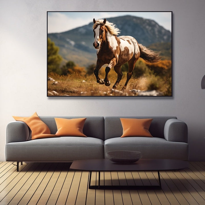 Grand Tableau Cheval, art mural décoration nature