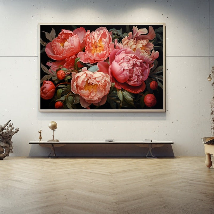 Grand Tableau Pivoine