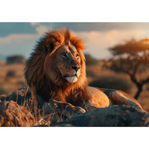 Grand Tableau Lion, art mural décoration nature