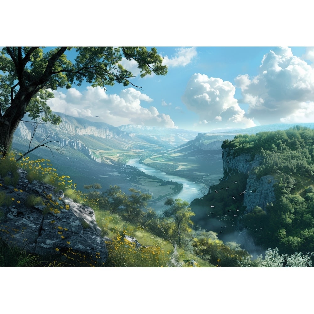 Grand Tableau Paysage, art mural décoration nature