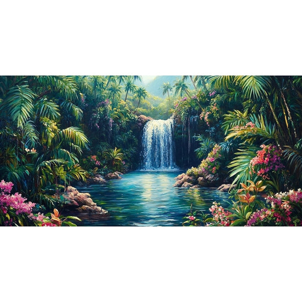 Grand Tableau Tropical, art mural décoration nature
