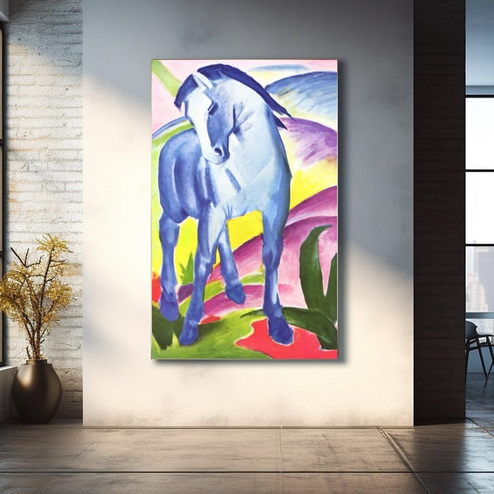 Le Cheval Bleu Peinture, art mural décoration nature