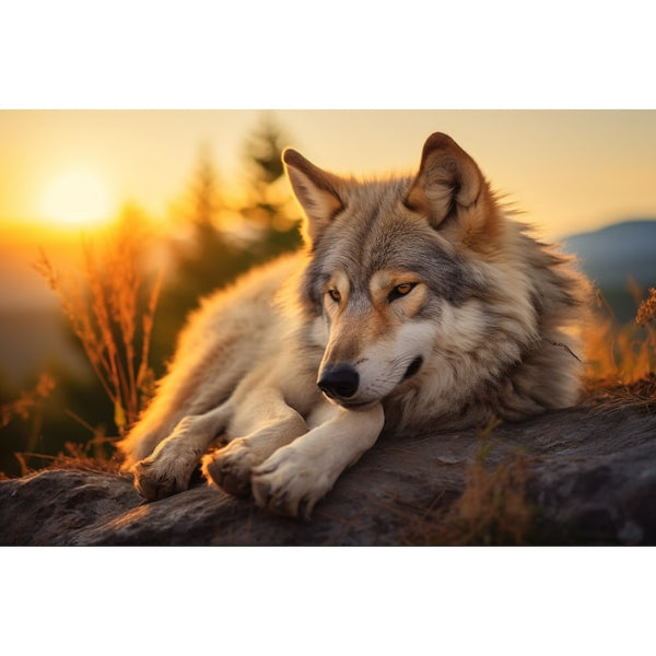 Tableau Toile Loup, art mural décoration nature