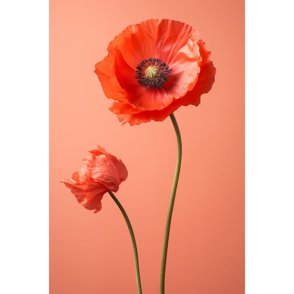Moderne Tableau Coquelicot