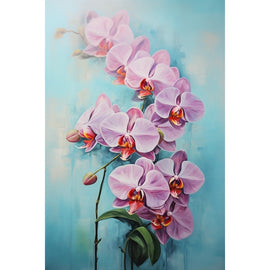 Peinture Acrylique Orchidée, art mural décoration nature