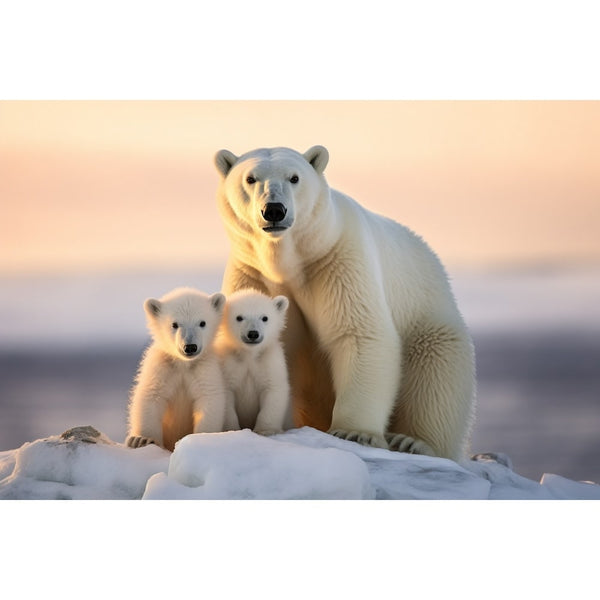 Tableau Ours Blanc, art mural décoration nature
