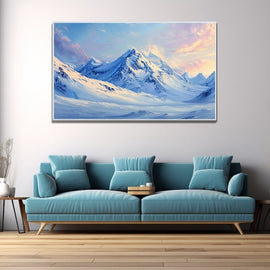 Peinture À l'Huile Montagne, art mural décoration nature
