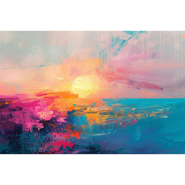Peinture Bord de Mer Abstrait, art mural décoration nature