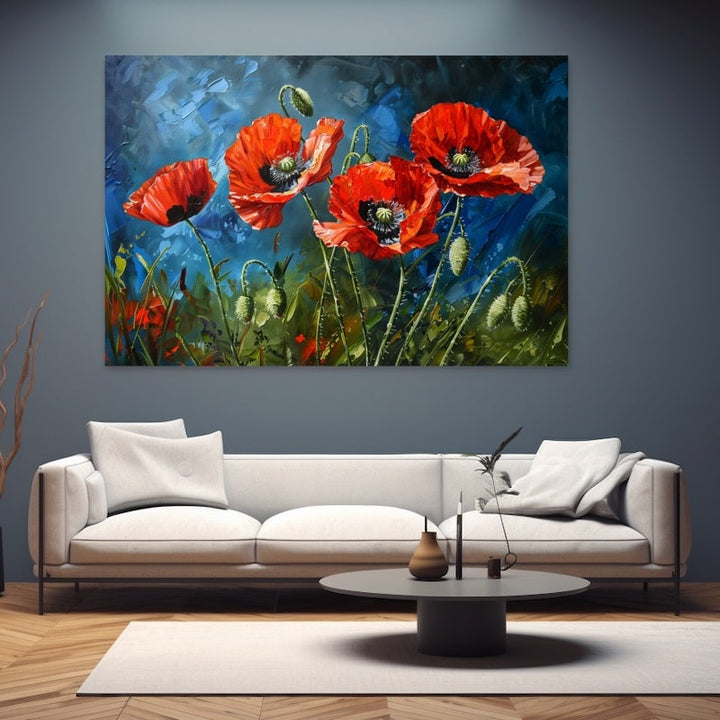 Peinture Abstraite Coquelicot
