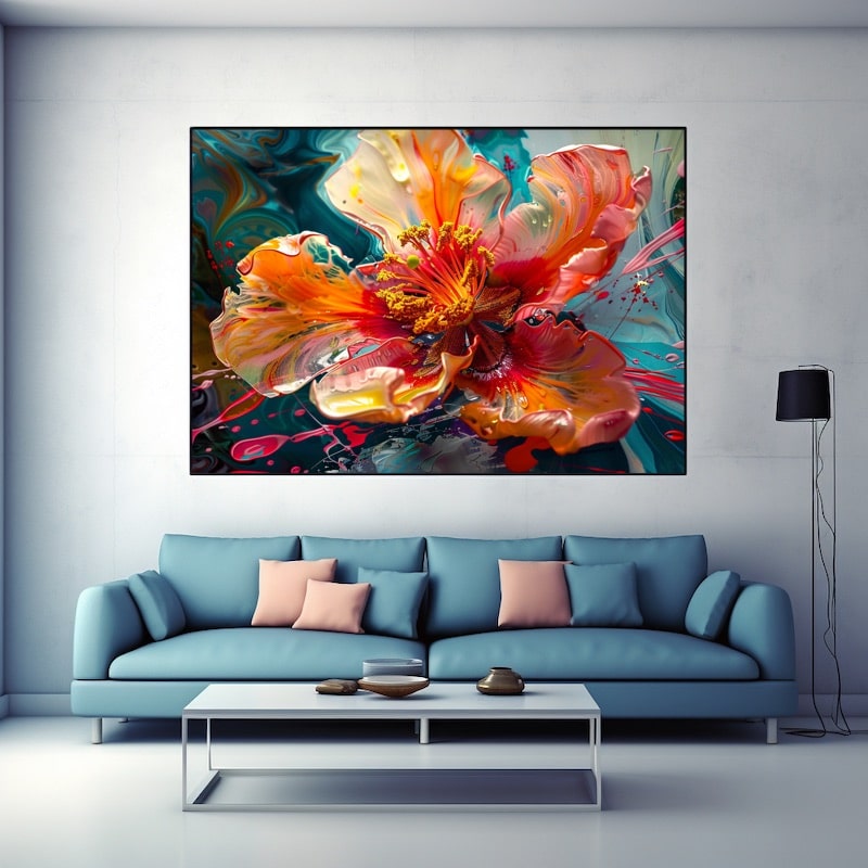 Peinture Abstraite Fleurs