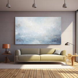 Peinture Abstraite Hiver, art mural décoration nature