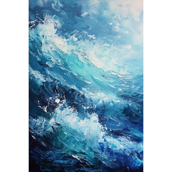 Peinture Abstraite Paysage Mer, art mural décoration nature