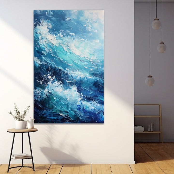 Peinture Abstraite Paysage Mer, art mural décoration nature