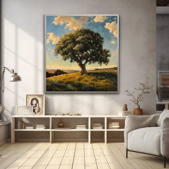 Peinture Acrylique Arbre, art mural décoration nature