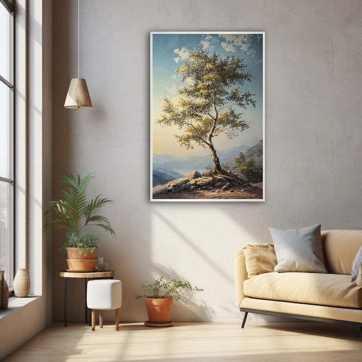 Peinture Acrylique Arbre Moderne, art mural décoration nature