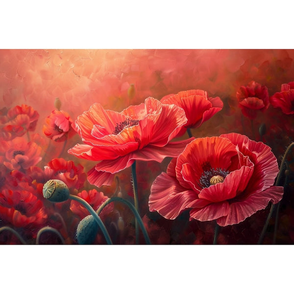 Peinture Acrylique Art Coquelicot