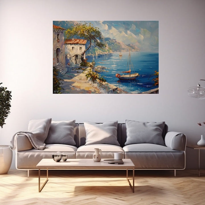 Peinture Acrylique Bord de Mer, art mural décoration nature