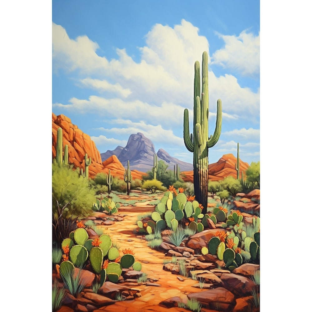 Peinture Acrylique Cactus