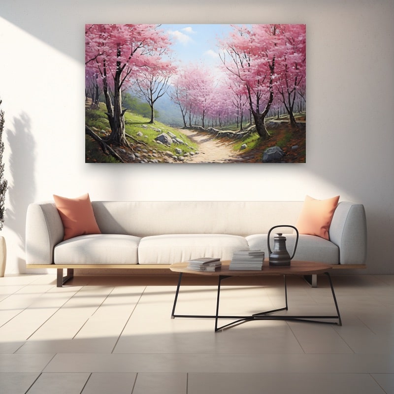 Peinture Acrylique Cerisier Japonais