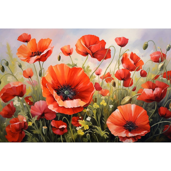 Peinture Acrylique Coquelicots