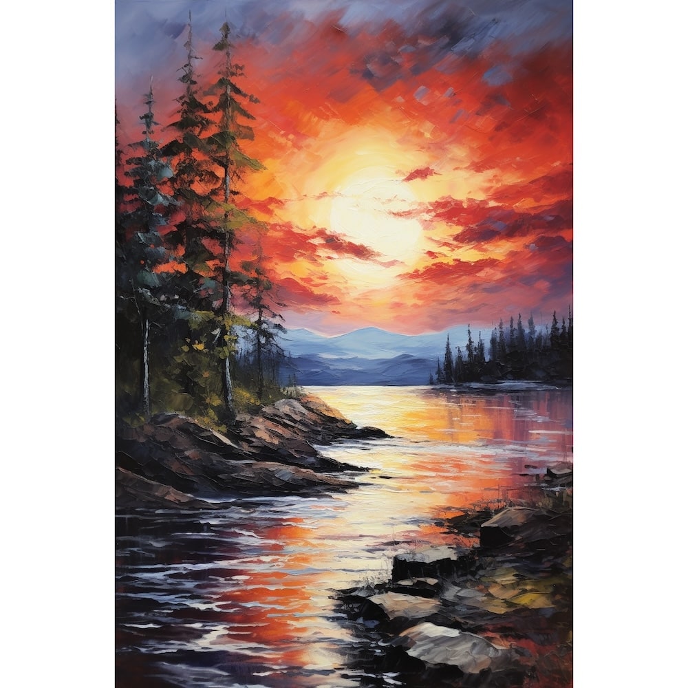 Tableau Peinture Acrylique Coucher De Soleil Peinture Nature tableau-peinture-acrylique-coucher-de-soleil-peinture-nature