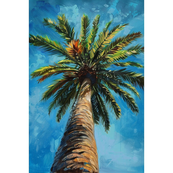 Peinture Acrylique Palmier, art mural décoration nature