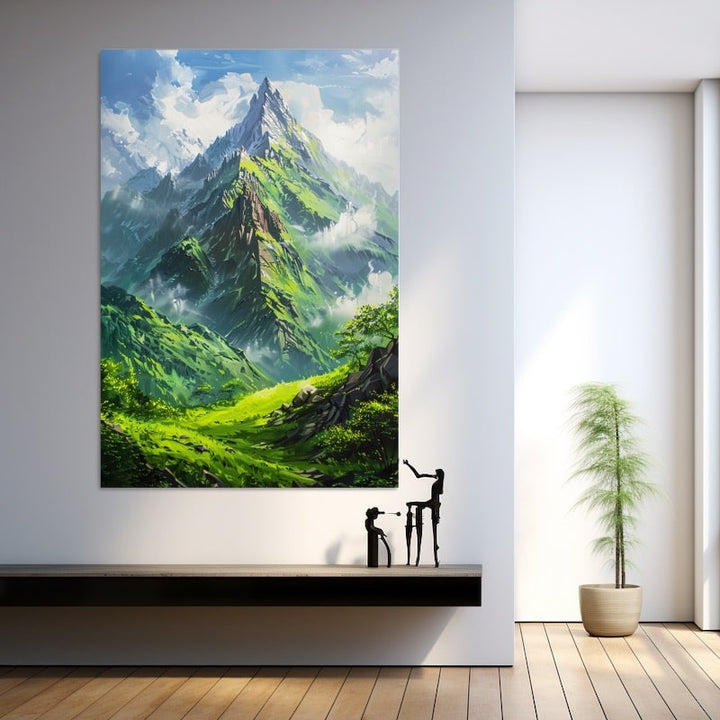 Peinture Acrylique de Paysage, art mural décoration nature