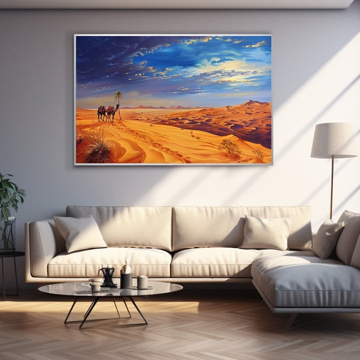 Peinture Acrylique Désert, art mural décoration nature