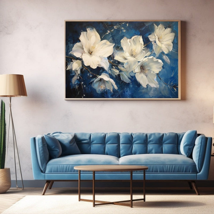 Peinture Acrylique Fleurs Blanches