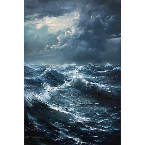 Peinture Acrylique Mer et Ciel, art mural décoration nature