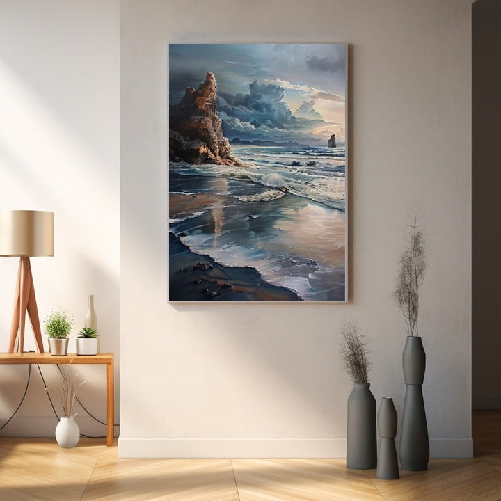 Peinture Acrylique Mer et Plage, art mural décoration nature