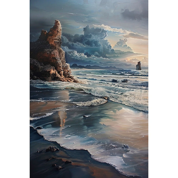 Peinture Acrylique Mer et Plage, art mural décoration nature