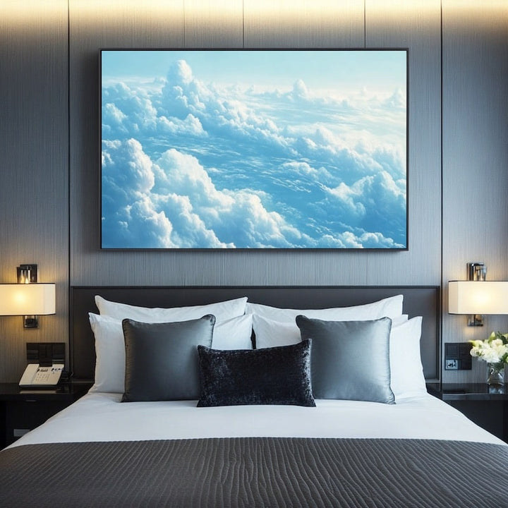 Peinture Acrylique Nuage, art mural décoration nature