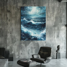 Peinture Acrylique Océan, art mural décoration nature
