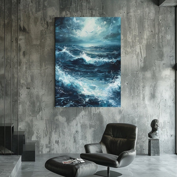Peinture Acrylique Océan, art mural décoration nature
