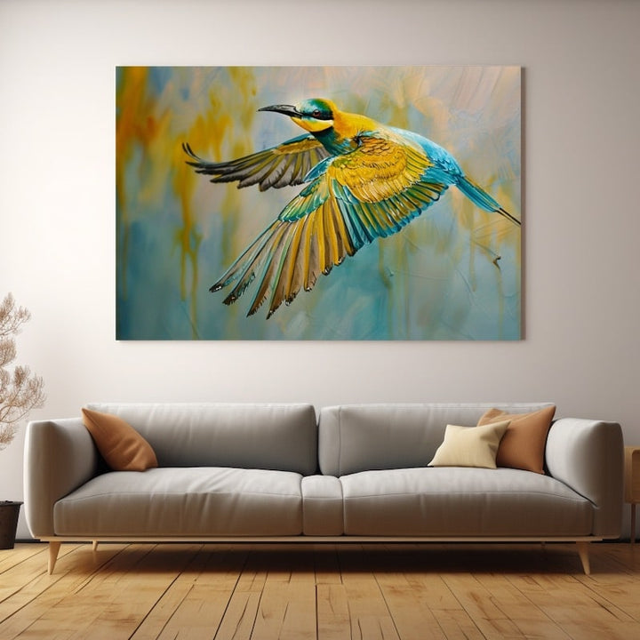 Peinture Acrylique Oiseaux, art mural décoration nature