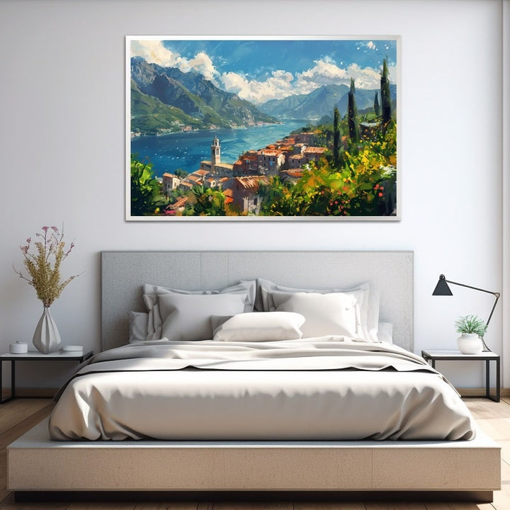 Peinture Acrylique Paysage Lac, art mural décoration nature