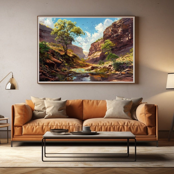 Peinture Acrylique Paysage Moderne, art mural décoration nature