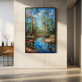 Peinture Acrylique sur Toile Paysage, art mural décoration nature