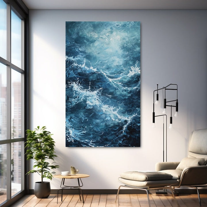 Peinture Acrylique Tableau Mer, art mural décoration nature