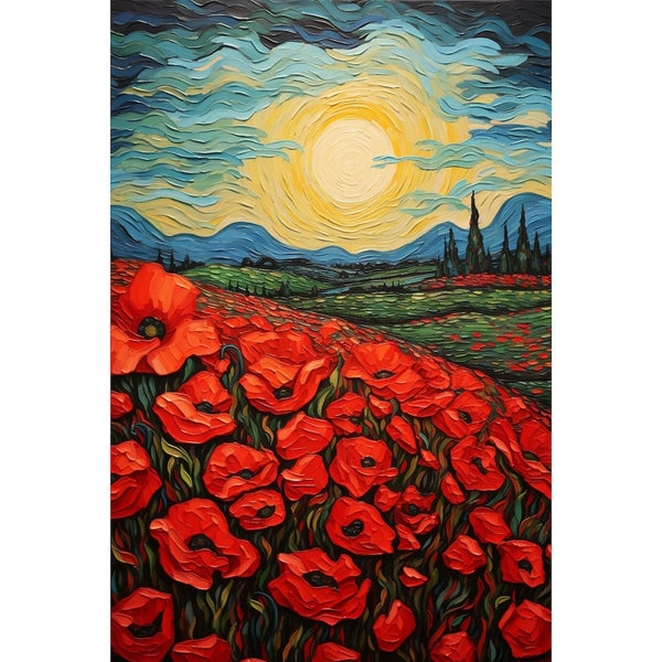 Peinture Acrylique Toile Coquelicot