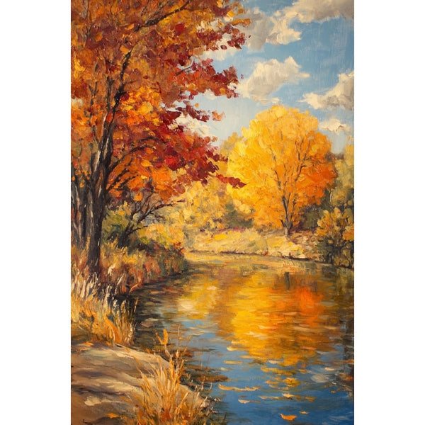 Peinture Acrylique Automne, art mural décoration nature