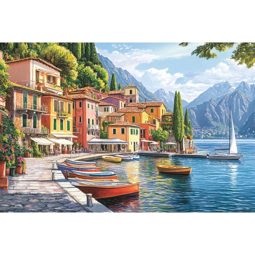 Peinture Acrylique Lac, art mural décoration nature