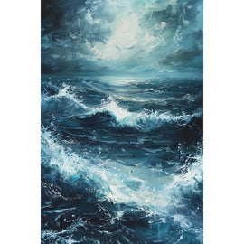 Peinture Acrylique Océan, art mural décoration nature