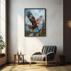 Peinture Aigle, art mural décoration nature